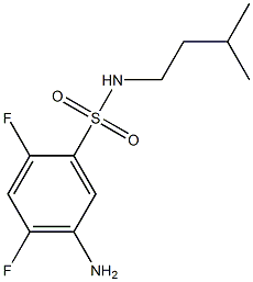 5-amino-2,4-difluoro-N-(3-methylbutyl)benzene-1-sulfonamide Struktur