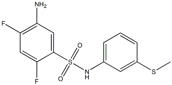 5-amino-2,4-difluoro-N-[3-(methylsulfanyl)phenyl]benzene-1-sulfonamide Struktur