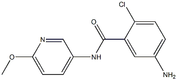 5-amino-2-chloro-N-(6-methoxypyridin-3-yl)benzamide Struktur