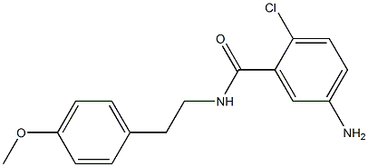 5-amino-2-chloro-N-[2-(4-methoxyphenyl)ethyl]benzamide Struktur