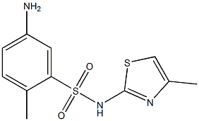 5-amino-2-methyl-N-(4-methyl-1,3-thiazol-2-yl)benzene-1-sulfonamide Struktur