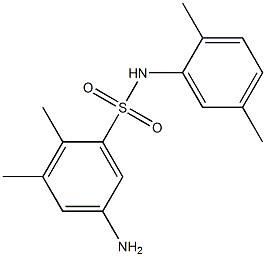 5-amino-N-(2,5-dimethylphenyl)-2,3-dimethylbenzene-1-sulfonamide Struktur