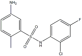 5-amino-N-(2-chloro-4-fluorophenyl)-2-methylbenzene-1-sulfonamide Struktur