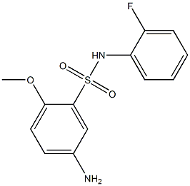 5-amino-N-(2-fluorophenyl)-2-methoxybenzene-1-sulfonamide Struktur