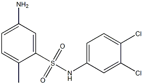 5-amino-N-(3,4-dichlorophenyl)-2-methylbenzene-1-sulfonamide Struktur