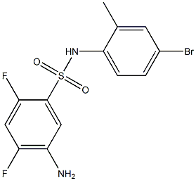 5-amino-N-(4-bromo-2-methylphenyl)-2,4-difluorobenzene-1-sulfonamide Struktur