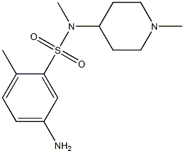 5-amino-N,2-dimethyl-N-(1-methylpiperidin-4-yl)benzene-1-sulfonamide Struktur