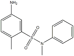 5-amino-N,2-dimethyl-N-phenylbenzene-1-sulfonamide Struktur