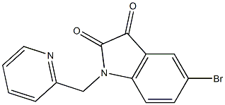 5-bromo-1-(pyridin-2-ylmethyl)-2,3-dihydro-1H-indole-2,3-dione Struktur