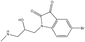 5-bromo-1-[2-hydroxy-3-(methylamino)propyl]-2,3-dihydro-1H-indole-2,3-dione Struktur