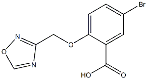 5-bromo-2-(1,2,4-oxadiazol-3-ylmethoxy)benzoic acid Struktur