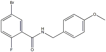 5-bromo-2-fluoro-N-(4-methoxybenzyl)benzamide Struktur