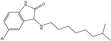 5-bromo-3-[(7-methyloctyl)amino]-2,3-dihydro-1H-indol-2-one Struktur