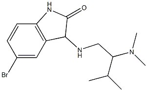 5-bromo-3-{[2-(dimethylamino)-3-methylbutyl]amino}-2,3-dihydro-1H-indol-2-one Struktur