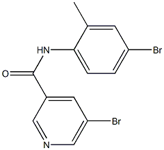 5-bromo-N-(4-bromo-2-methylphenyl)pyridine-3-carboxamide Struktur