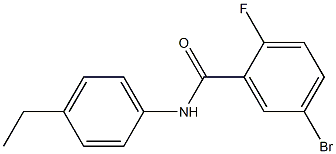 5-bromo-N-(4-ethylphenyl)-2-fluorobenzamide Struktur