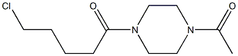 5-chloro-1-(4-acetylpiperazin-1-yl)pentan-1-one Struktur