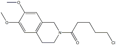 5-chloro-1-(6,7-dimethoxy-1,2,3,4-tetrahydroisoquinolin-2-yl)pentan-1-one Struktur