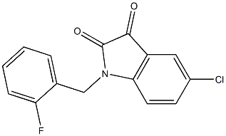 5-chloro-1-[(2-fluorophenyl)methyl]-2,3-dihydro-1H-indole-2,3-dione Struktur