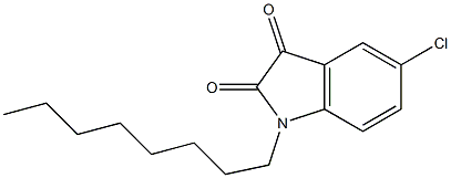 5-chloro-1-octyl-2,3-dihydro-1H-indole-2,3-dione Struktur