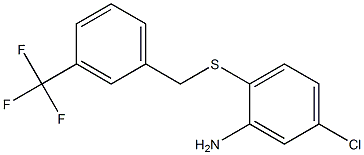 5-chloro-2-({[3-(trifluoromethyl)phenyl]methyl}sulfanyl)aniline Struktur