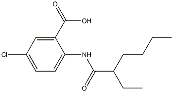 5-chloro-2-(2-ethylhexanamido)benzoic acid Struktur