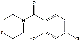 5-chloro-2-(thiomorpholin-4-ylcarbonyl)phenol Struktur