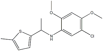 5-chloro-2,4-dimethoxy-N-[1-(5-methylthiophen-2-yl)ethyl]aniline Struktur