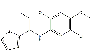 5-chloro-2,4-dimethoxy-N-[1-(thiophen-2-yl)propyl]aniline Struktur