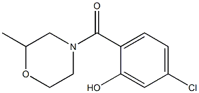 5-chloro-2-[(2-methylmorpholin-4-yl)carbonyl]phenol Struktur