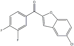 5-chloro-2-[(3,4-difluorophenyl)carbonyl]-1-benzofuran Struktur