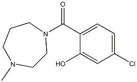 5-chloro-2-[(4-methyl-1,4-diazepan-1-yl)carbonyl]phenol Struktur