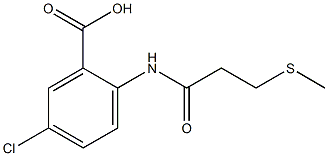 5-chloro-2-[3-(methylsulfanyl)propanamido]benzoic acid Struktur