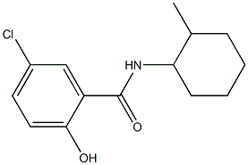 5-chloro-2-hydroxy-N-(2-methylcyclohexyl)benzamide Struktur