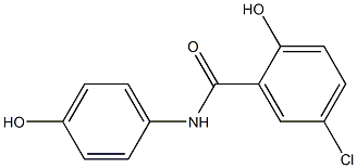 5-chloro-2-hydroxy-N-(4-hydroxyphenyl)benzamide Struktur