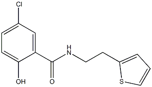 5-chloro-2-hydroxy-N-[2-(thiophen-2-yl)ethyl]benzamide Struktur