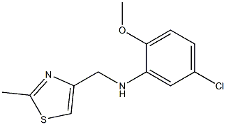 5-chloro-2-methoxy-N-[(2-methyl-1,3-thiazol-4-yl)methyl]aniline Struktur