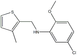 5-chloro-2-methoxy-N-[(3-methylthiophen-2-yl)methyl]aniline Struktur