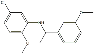 5-chloro-2-methoxy-N-[1-(3-methoxyphenyl)ethyl]aniline Struktur