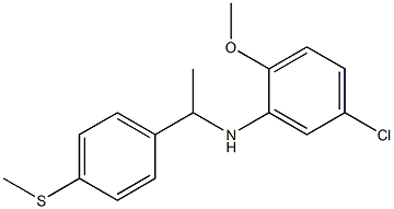 5-chloro-2-methoxy-N-{1-[4-(methylsulfanyl)phenyl]ethyl}aniline Struktur