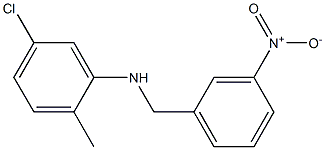 5-chloro-2-methyl-N-[(3-nitrophenyl)methyl]aniline Struktur