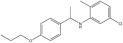 5-chloro-2-methyl-N-[1-(4-propoxyphenyl)ethyl]aniline Struktur