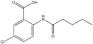 5-chloro-2-pentanamidobenzoic acid Struktur