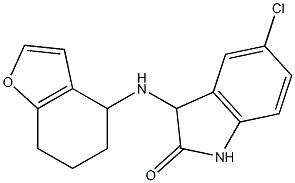 5-chloro-3-(4,5,6,7-tetrahydro-1-benzofuran-4-ylamino)-2,3-dihydro-1H-indol-2-one Struktur