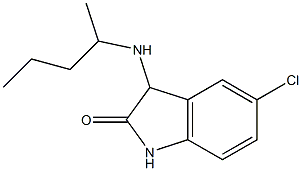 5-chloro-3-(pentan-2-ylamino)-2,3-dihydro-1H-indol-2-one Struktur