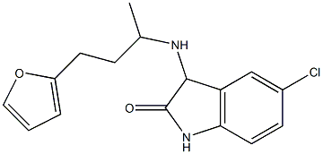 5-chloro-3-{[4-(furan-2-yl)butan-2-yl]amino}-2,3-dihydro-1H-indol-2-one Struktur