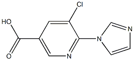 5-chloro-6-(1H-imidazol-1-yl)nicotinic acid Struktur