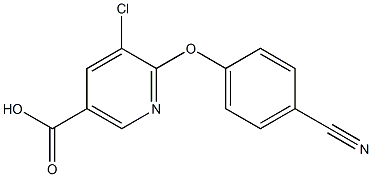 5-chloro-6-(4-cyanophenoxy)nicotinic acid Struktur