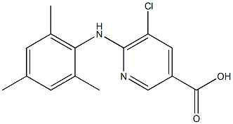 5-chloro-6-[(2,4,6-trimethylphenyl)amino]pyridine-3-carboxylic acid Struktur