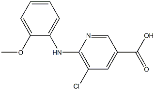 5-chloro-6-[(2-methoxyphenyl)amino]pyridine-3-carboxylic acid Struktur